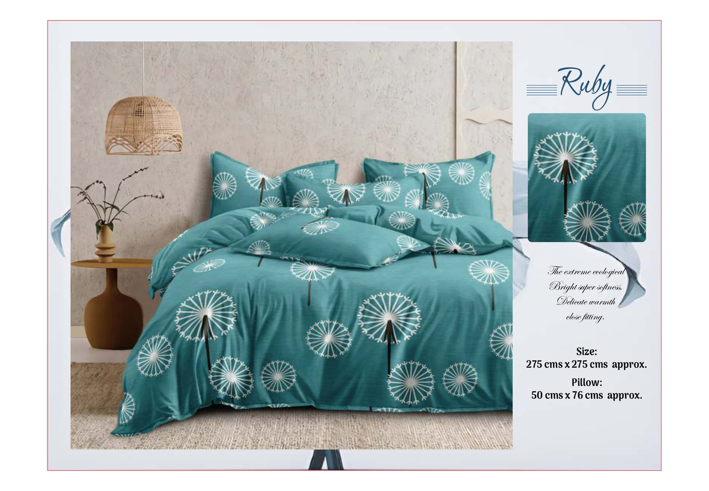 Ruby King size Bedsheet