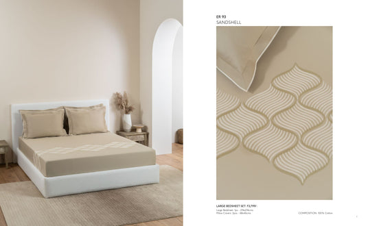 D'DECOR Charisma SANDSHELL Large Bedsheet