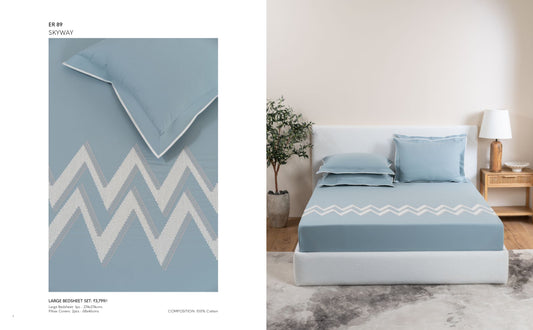 D'DECOR Charisma SKYWAY Large Bedsheet