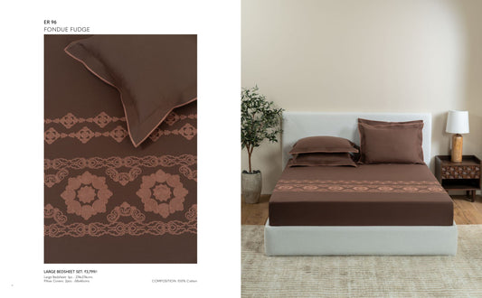 D'DECOR Charisma FONDUE FUDGE Large Bedsheet