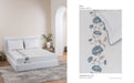 D'DECOR Charisma FLORAL WHITE Large Bedsheet