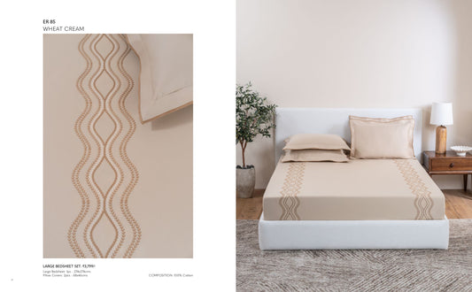 D'DECOR Charisma WHEAT CREAM Large Bedsheet