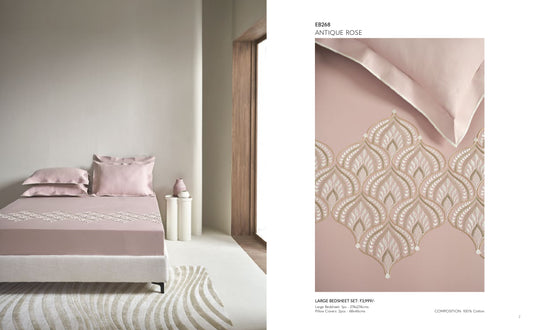 D'DECOR Excellence XIII ANTIQUE ROSE Large Bedsheet