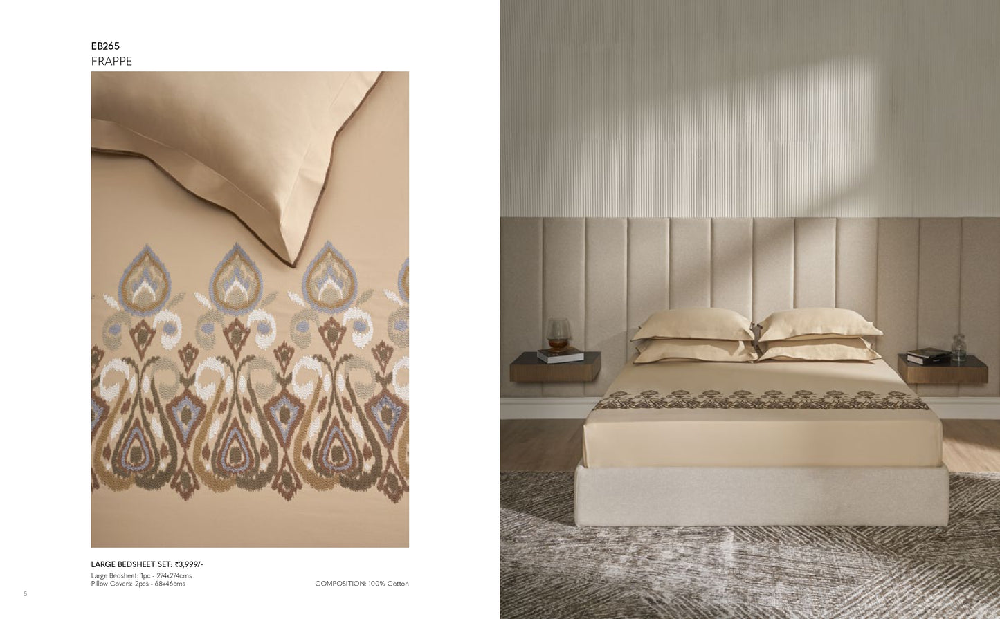 D'DECOR Excellence XIII FRAPPE Large Bedsheet