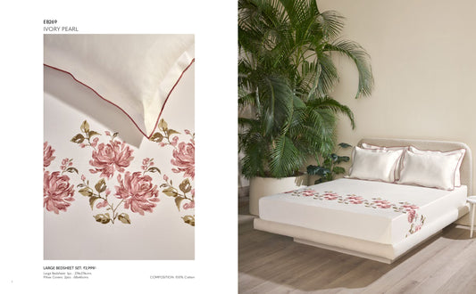 D'DECOR Excellence XIII IVORY PEARL Large Bedsheet