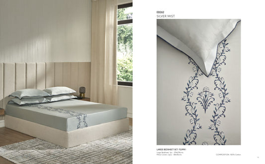 D'DECOR Excellence XIII SILVER MIST Large Bedsheet