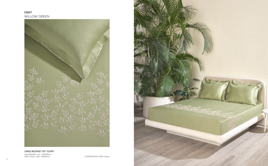 D'DECOR Excellence XIII WILLOW GREEN Large Bedsheet
