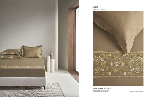 D'DECOR Excellence XIII WARM TAUPE Large Bedsheet