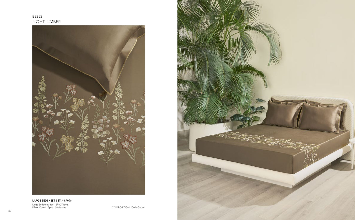 D'DECOR Excellence XIII LIGHT UMBER Large Bedsheet