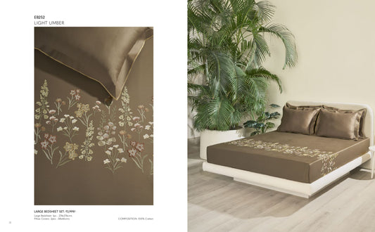 D'DECOR Excellence XIII LIGHT UMBER Large Bedsheet