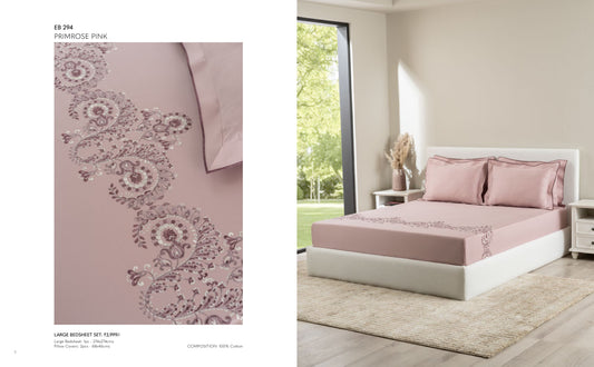 D'DECOR Excellence XIV PRIMROSE PINK Large Bedsheet