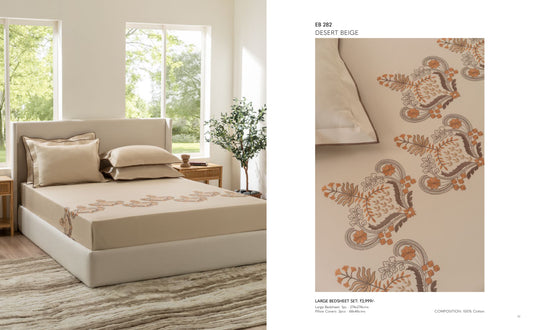 D'DECOR Excellence XIV DESERT BIEGE Large Bedsheet