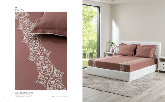 D'DECOR Excellence XIV ASH ROSE Large Bedsheet