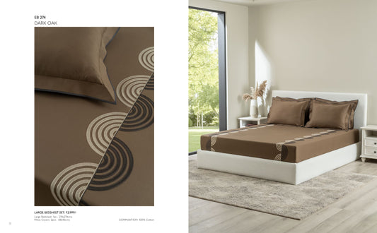 D'DECOR Excellence XIV DARK OAK Large Bedsheet