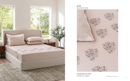 D'DECOR Excellence XIV DELICATE PINK Large Bedsheet