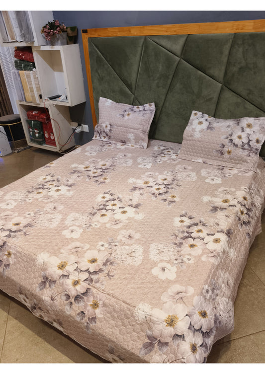 Rosepetal Quilted Bedcover Pink Petals