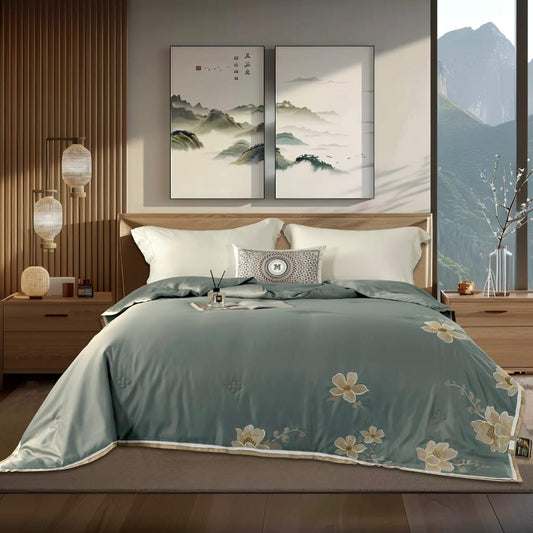 Rosepetal Cabbana Comforter Teal green
